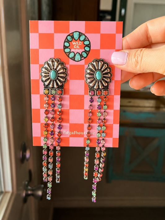 Rainbow Rodeo Dangle Earrings