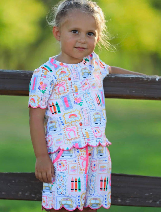 School Supplies Short Set