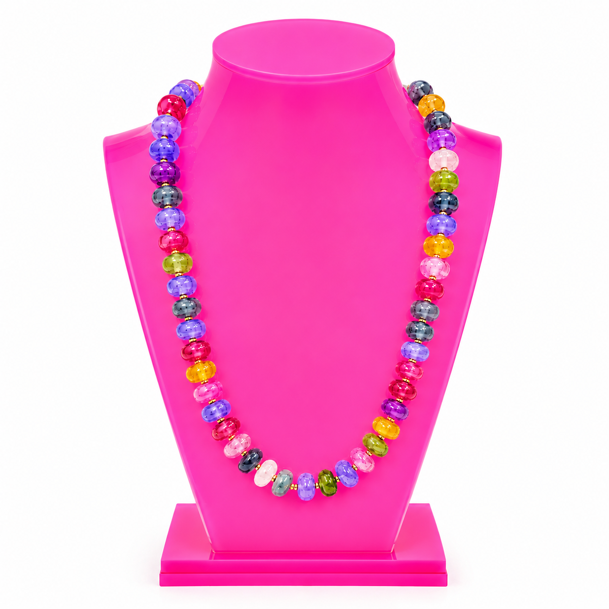 Rainbow Candy Beaded Necklace