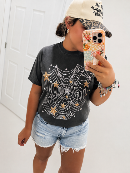 Blingy Spider Webs Tee