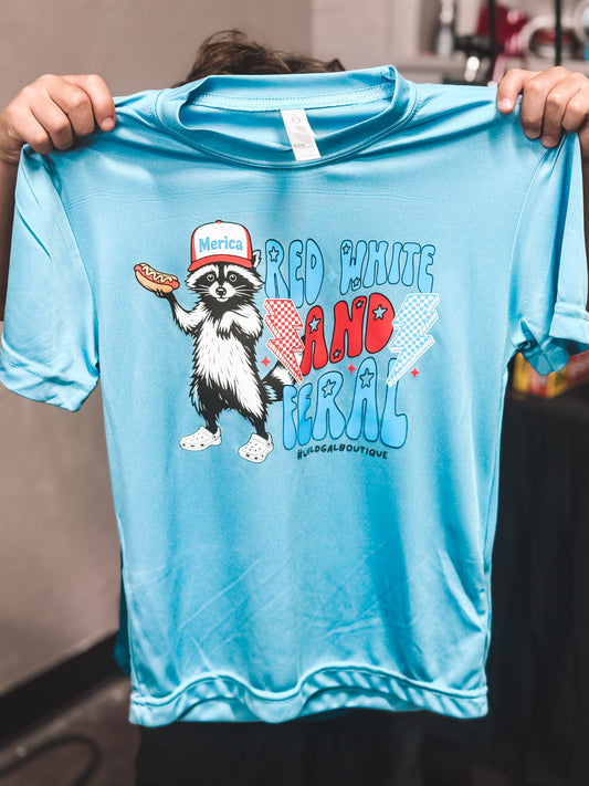 Red White & Feral Tee