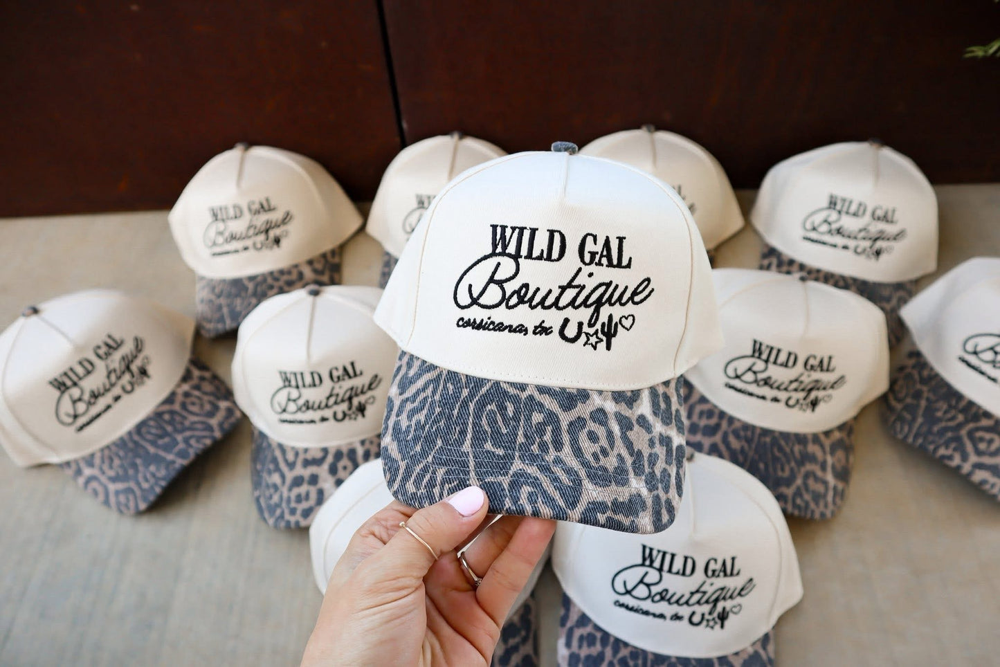 Leopard Wild Gal Boutique Embroidered Trucker