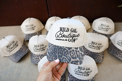 Leopard Wild Gal Boutique Embroidered Trucker