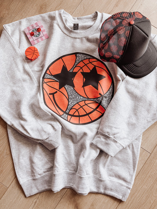 Basketball Smiley Sweatshirt
