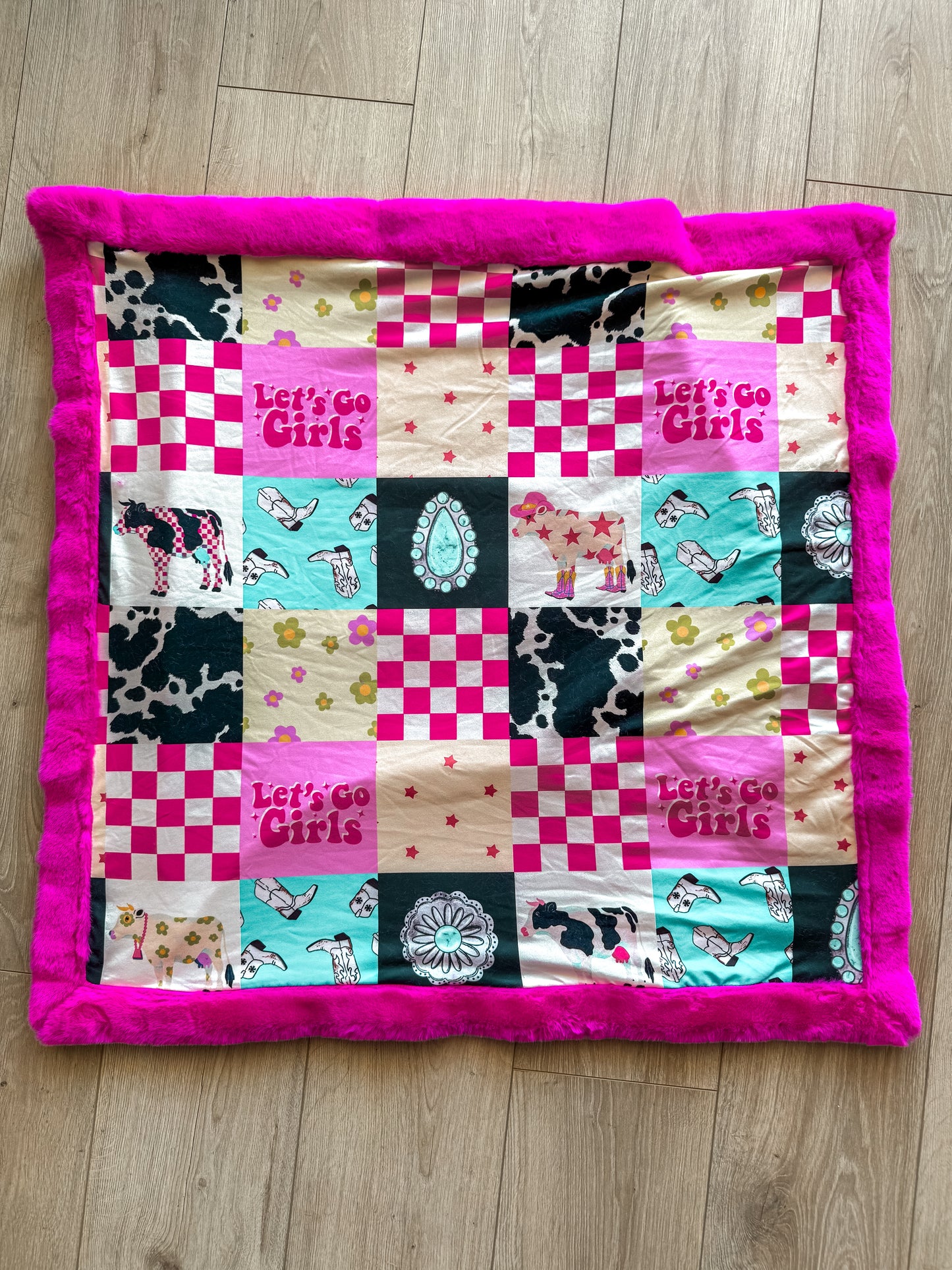 Boujee Babe Western Blanket (32”x32”)