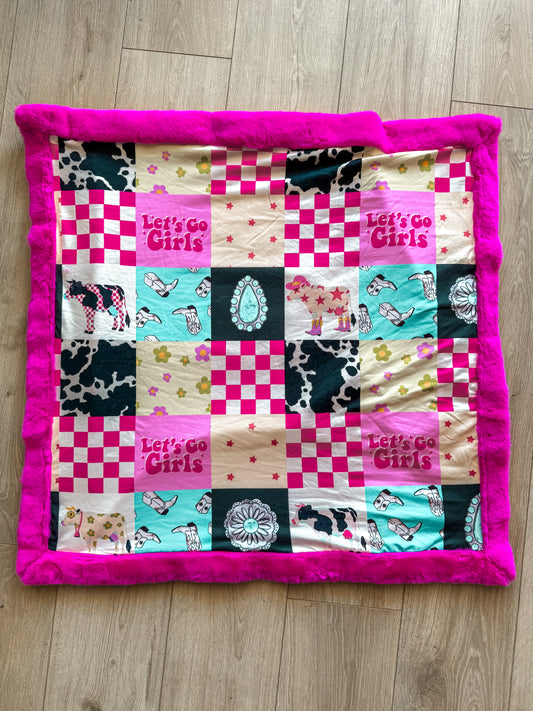 Boujee Babe Western Blanket (32”x32”)