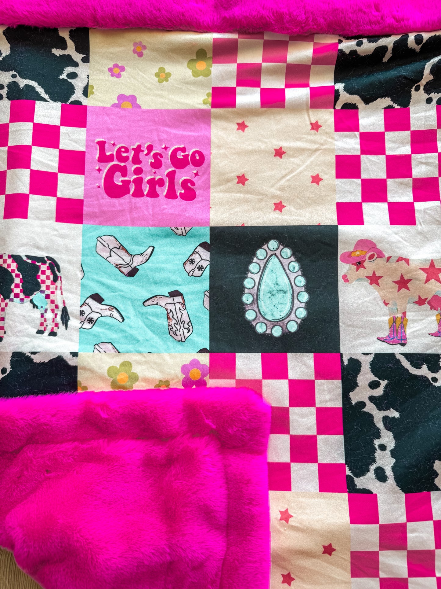 Boujee Babe Western Blanket (32”x32”)