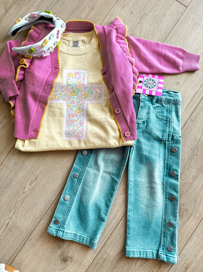 Spring Bloom Cross Tee