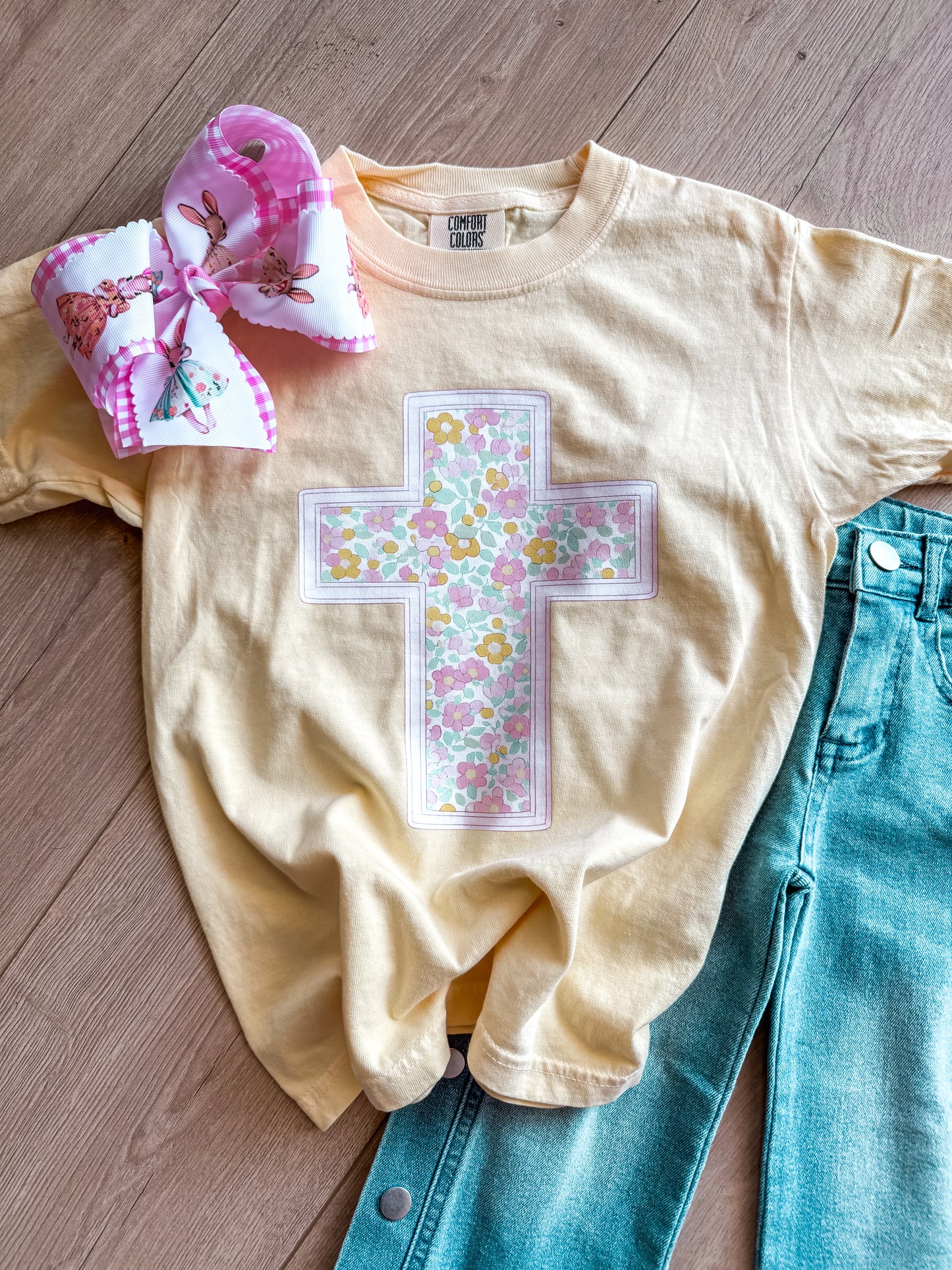 Spring Bloom Cross Tee