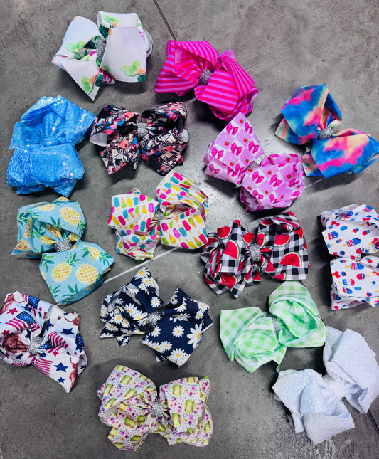 Rhinestone Clip Bows (Patterns)