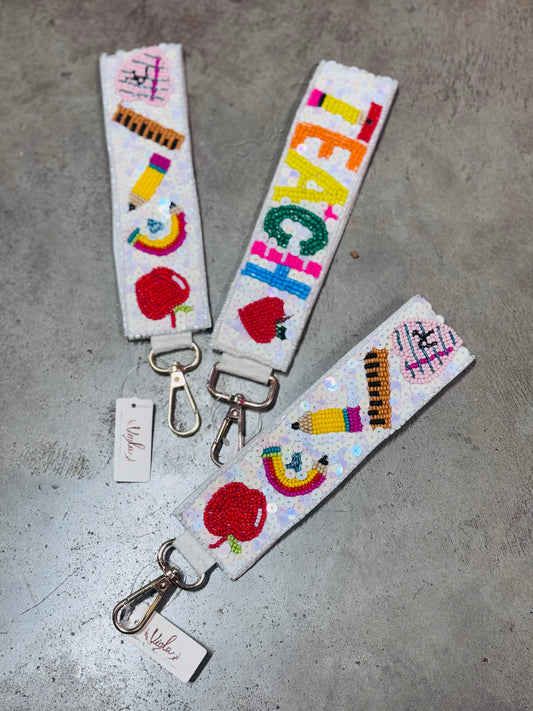 Beaded Teacher Wristlet