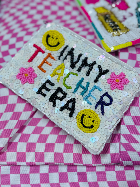 Teacher Beaded Coin Bags