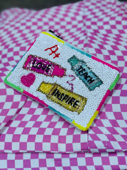Teacher Beaded Coin Bags
