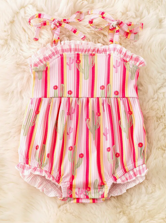 Cactus Stripes Bubble Onesie